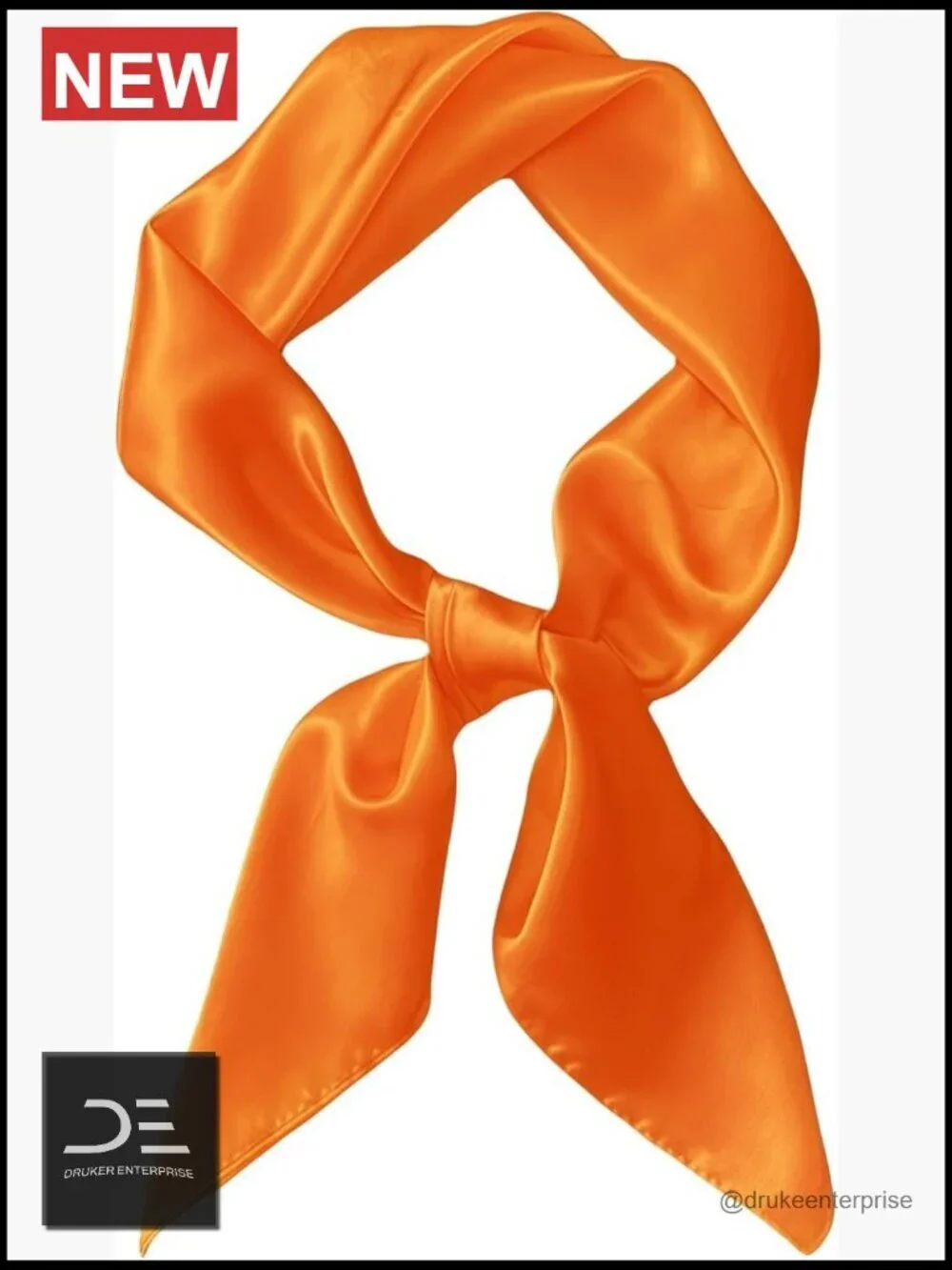 Vintage Square Satin Scarf - Fashion Head Wrap & Hair Accessory